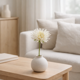J-Line Chrysanthème Mini Plastique Blanc Petit en situation