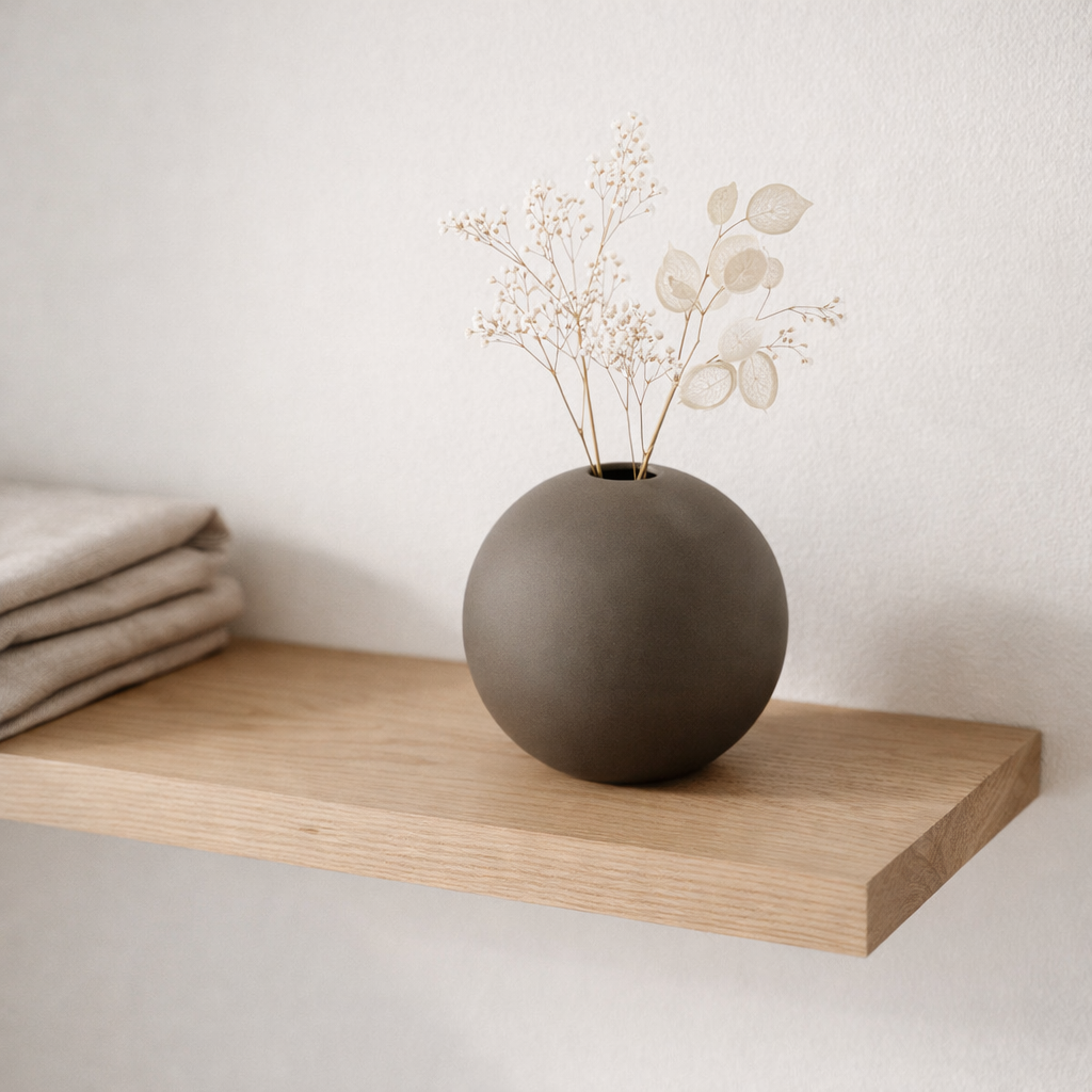 J -line Vase Bol - Céramique - Gris foncé - Small - 11,5 cm de haut en situation