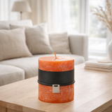 Bougie cylindrique J-Line - orange - 64U en situation