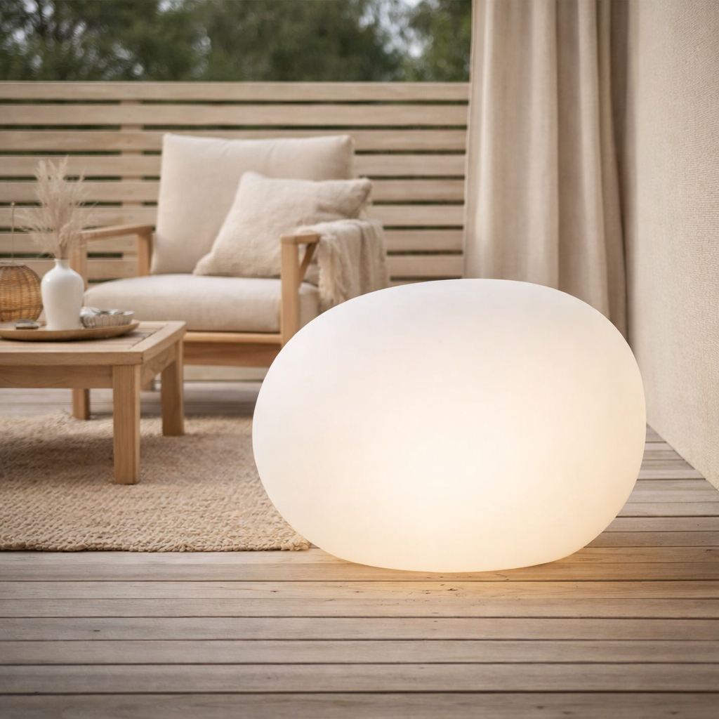 J-LIGNE STONE EXTÉRIEUR - PLASTIQUE - Mélange - Grand - Lumières LED en situation