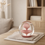 Presse-papier J-Line Bel - verre - rose - grand en situation