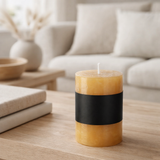 Bougie cylindrique J-Line - ocre - petite - 18U en situation