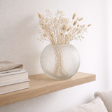 J-line vase Round Roudges - Verre - Blanc - Grand - 25 cm de haut en situation