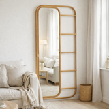Échelle J-Line Spiegel - Rotan - Naturel - 180 x 80 cm en situation