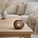 Lanterne J-Line Ball Boho - verre - gris en situation