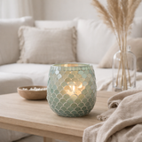 Lanterne J-Line Mosaic - verre - aqua - grande en situation