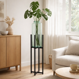 Base de ligne J pour Flowerpot / Basket - Metal - Black - Grand - 95,2 cm de haut en situation