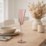 Coupe de champagne J-Line Inégale - verre - transparent/rose en situation