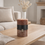 Bougie cylindrique J-Line - marron - XL - 95U en situation