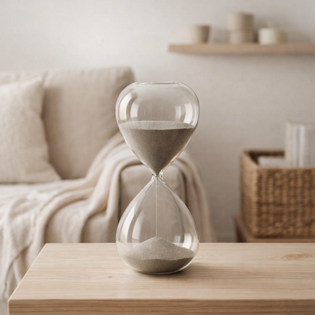 J -line Hourglass - Verre / Sable - Gray - Medium en situation