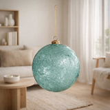 J-Line Boule de Noël Ready - verre - azur antique - extra large en situation