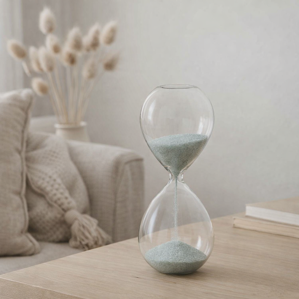 Sablier J-Line Perles - verre - blanc - moyen en situation