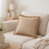 J-Line coussin Flower Abstract - jute - naturel/beige en situation