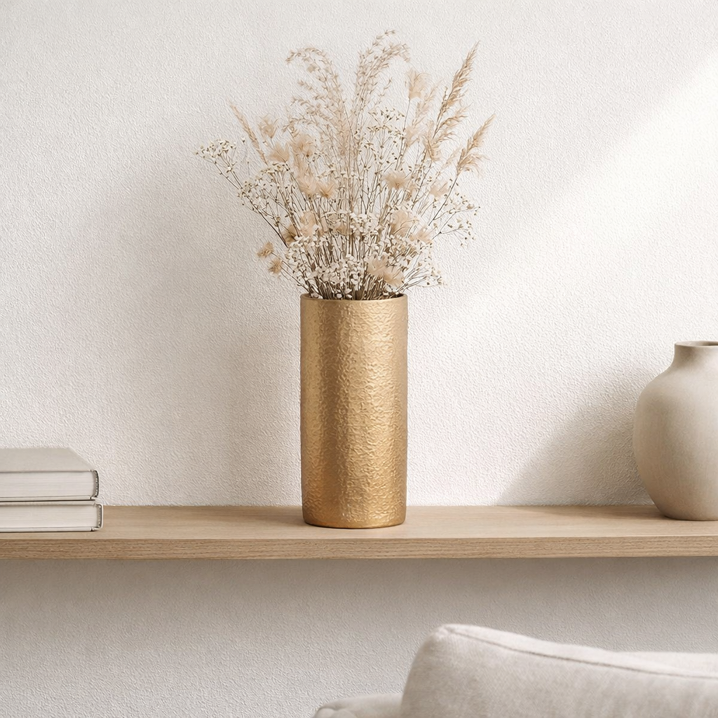J -line vase Gatsby - Céramique - Gold - Moyen - 30 cm de haut en situation
