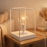 Lampe J -line 1 Cadre rectangulaire - métal - blanc - petit en situation