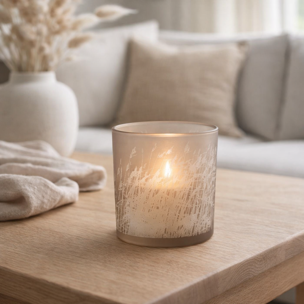 Lanterne J-Line herbe - verre - beige - grand en situation