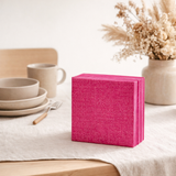J-Line Pack 12 Serviettes Papier Textile Fuschia Large en situation
