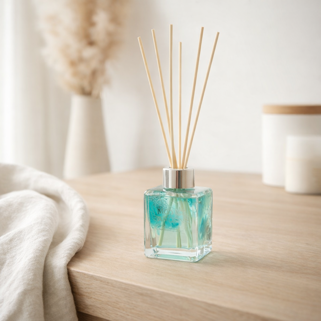 Bâtonnets parfumés J-Line Monet Gardens - Coconut Beach - verre - aqua en situation