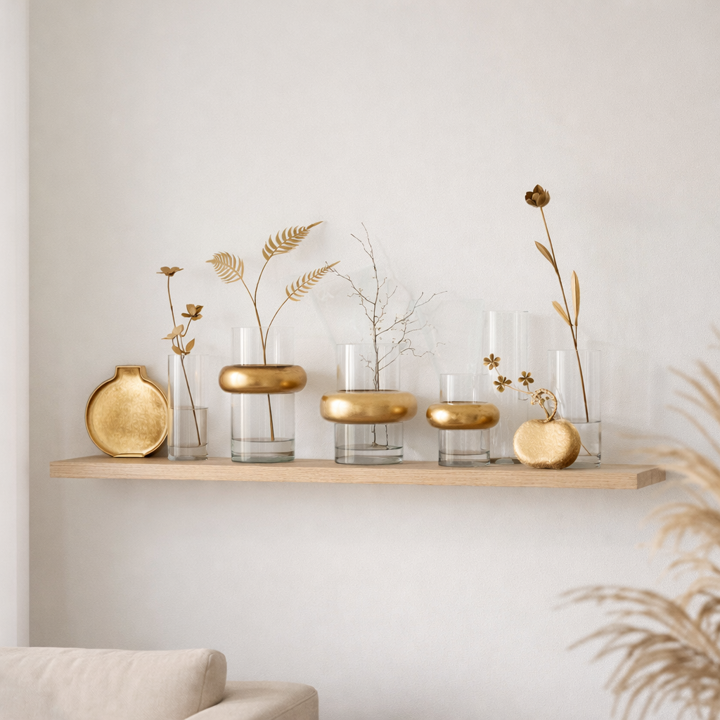 Vase J-Line Cylindre Ring High - verre - transparent - petit en situation