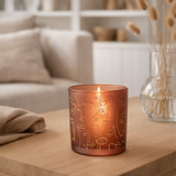 Photophore J-Line Happy Faces - verre - rouge - petit en situation