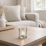 Bougeoir J-Line Oriental - verre - argent en situation