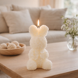 Bougie J-Line Lapin - blanc - moyen - 15U en situation