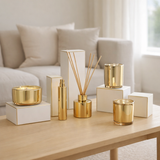 Parfum d'ambiance J-Line Excellent - Golden Honey - verre - or en situation