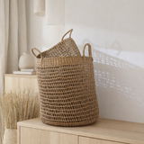 J-Line Lot de 2 Paniers Oasis Seagrass Naturel en situation