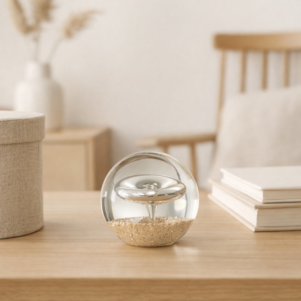 J-Line presse-papier Ring - verre - or - petit en situation