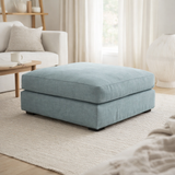 J -line Hoes pour Poef Monaco - Linon - Bleu en situation
