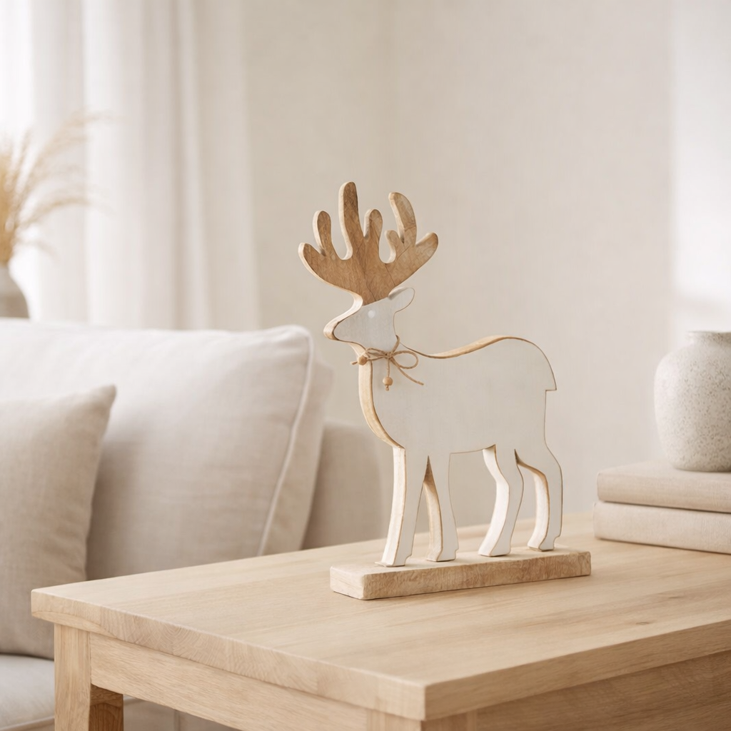 Des figurines de cerise J-Line rendues sur Vift Mango - Wood - Blanc - étroit en situation