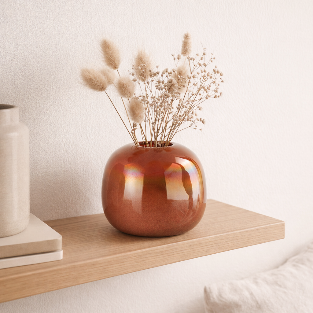 J -line Vase Bol - Verre - Red - Small - Ø 13,5 cm en situation