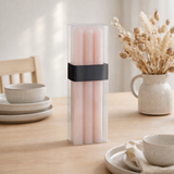 Bougie de table J-Line - rose poudré - 9U - boîte de 6 en situation