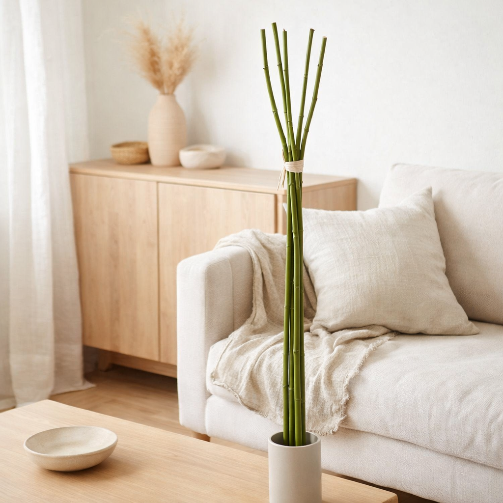 J-Line Fijne Bamboo En Bundel 6 St Groen en situation