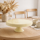 Assiette J-Line Assiette à gâteau - assiette à gâteau - céramique - jaune clair - grande en situation