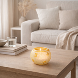 Bougeoir J-Line Bram - verre - jaune - grand en situation