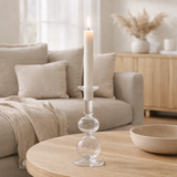 Bougeoir J-Line Balls - verre - transparent - grand en situation