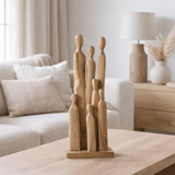 Groupe de figurines J-Line - bois - naturel en situation