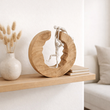 J -Liline Decoration Couple Climb Mango - Bois / Aluminium - Natural / White en situation