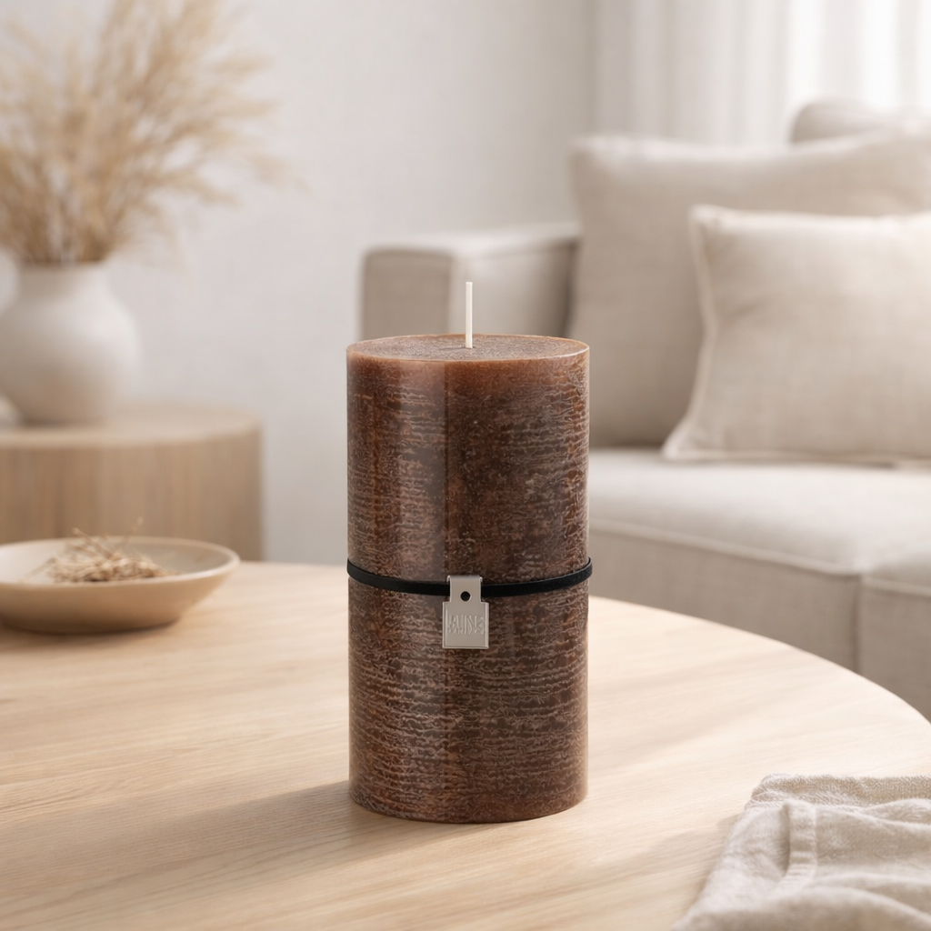 Bougie cylindrique J-Line - marron - XXL - 150U en situation