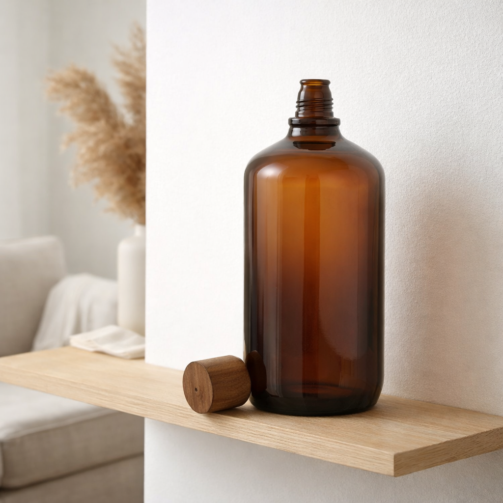 J -Liline Decoration Bottle Vintage - Verre - Brown en situation