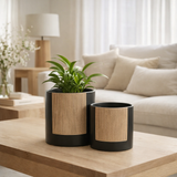 J -line Bloemot Maria Rond - Ceramics - Black - Large - Ø 14,5 cm en situation
