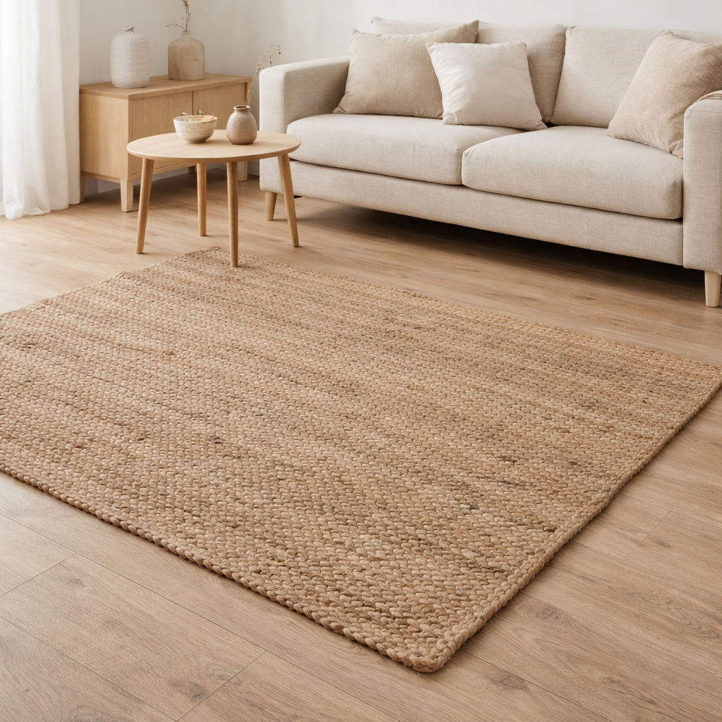 Tapis J-Line Rectangle - jute - naturel en situation