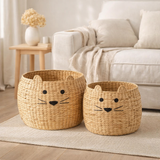 Panier J-Line Cat - jacinthe d'eau - naturel - lot de 2 en situation