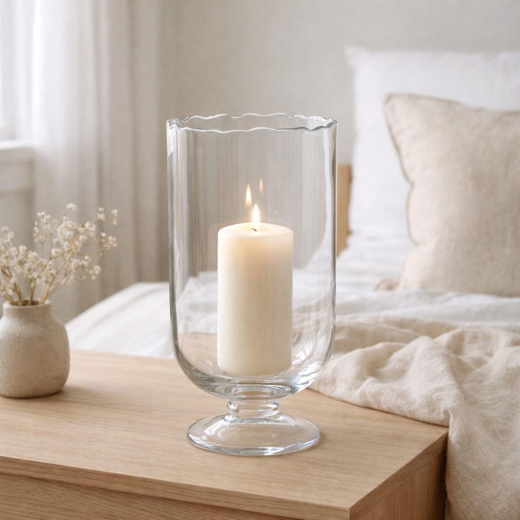 Lanterne J-Line Irregular Edge - verre - transparent - petite en situation