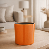 J -line Flowerpot Flek - Ceramics - Orange - Medium - Ø 21 cm en situation