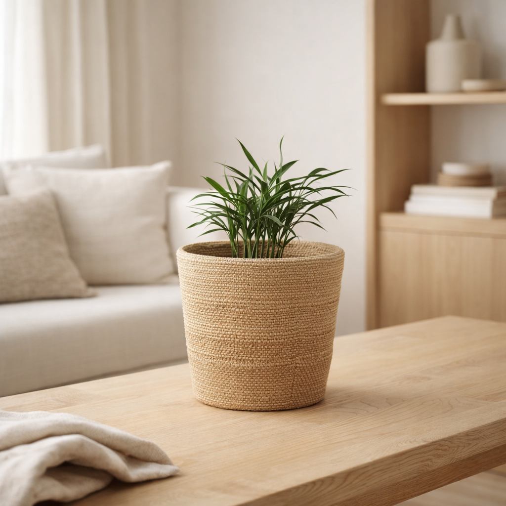 J -line Flowerpot Bistro - Cement - Naturel - Large - Ø 19 cm en situation