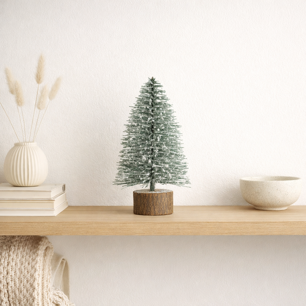 J - Decoration de la ligne arbre de Noël - Plastique - vert - petit en situation