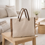 J-Line Sac de Plage Oreilles Courtes Textile Beige en situation