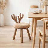 J-Line Chaise Oreille Bois De Cerf Naturel en situation